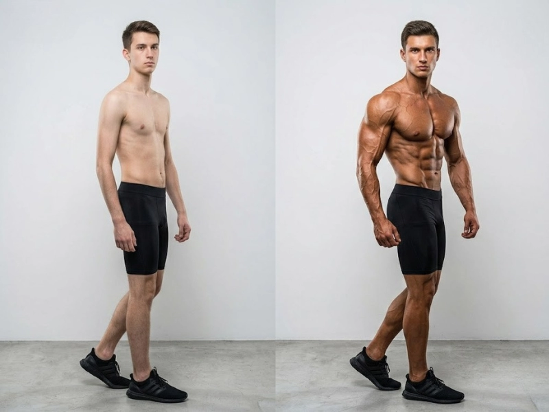 Muscle gain transformation