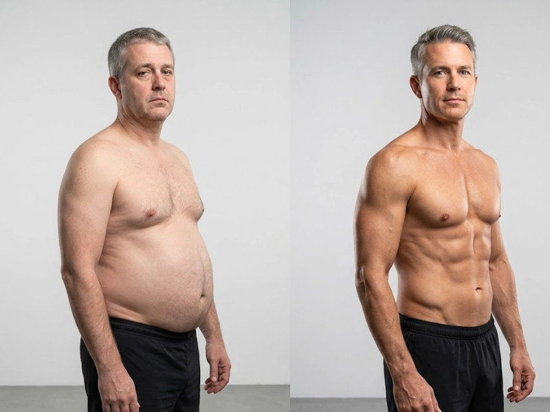 Weight loss transformation