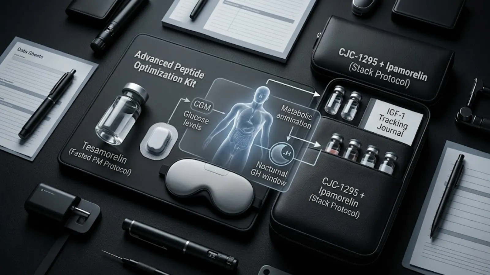 Advanced Biohacking Flat Lay Conceptual Design