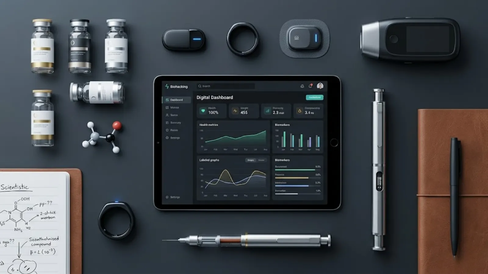 Advanced Biohacking Optimization Flat Lay
