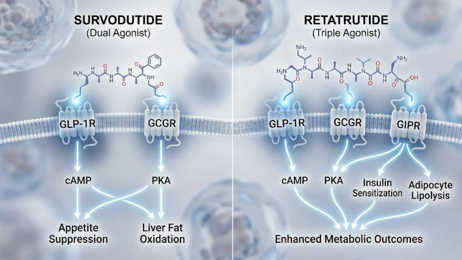 Molecular Mechanism of GLP-1 and Glucagon Dual Agonism