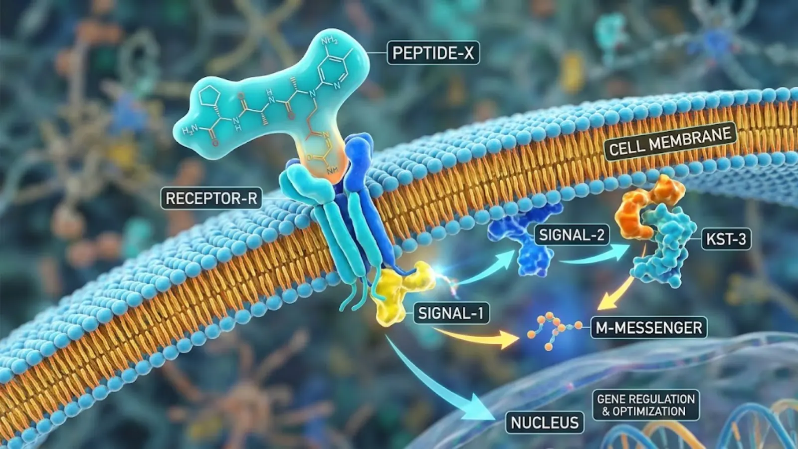 Retatrutide Triple Agonist Molecular Mechanism Diagram