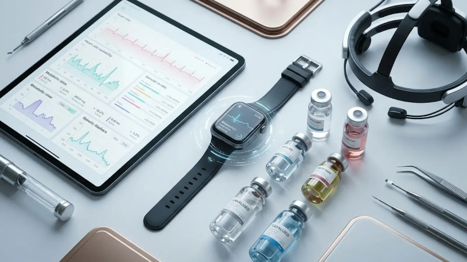 Advanced Biohacking Medical Optimization Flat Lay