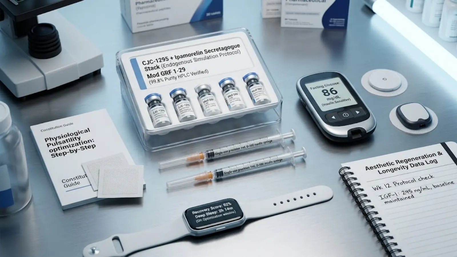 Advanced Biohacking Medical Optimization Flat Lay