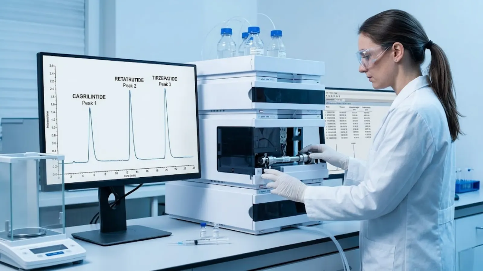 Laboratory Researcher validating HPLC purity