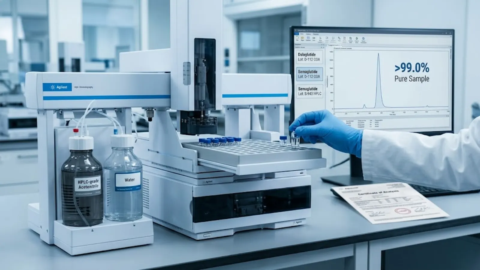 Professional Laboratory Setting and HPLC Testing