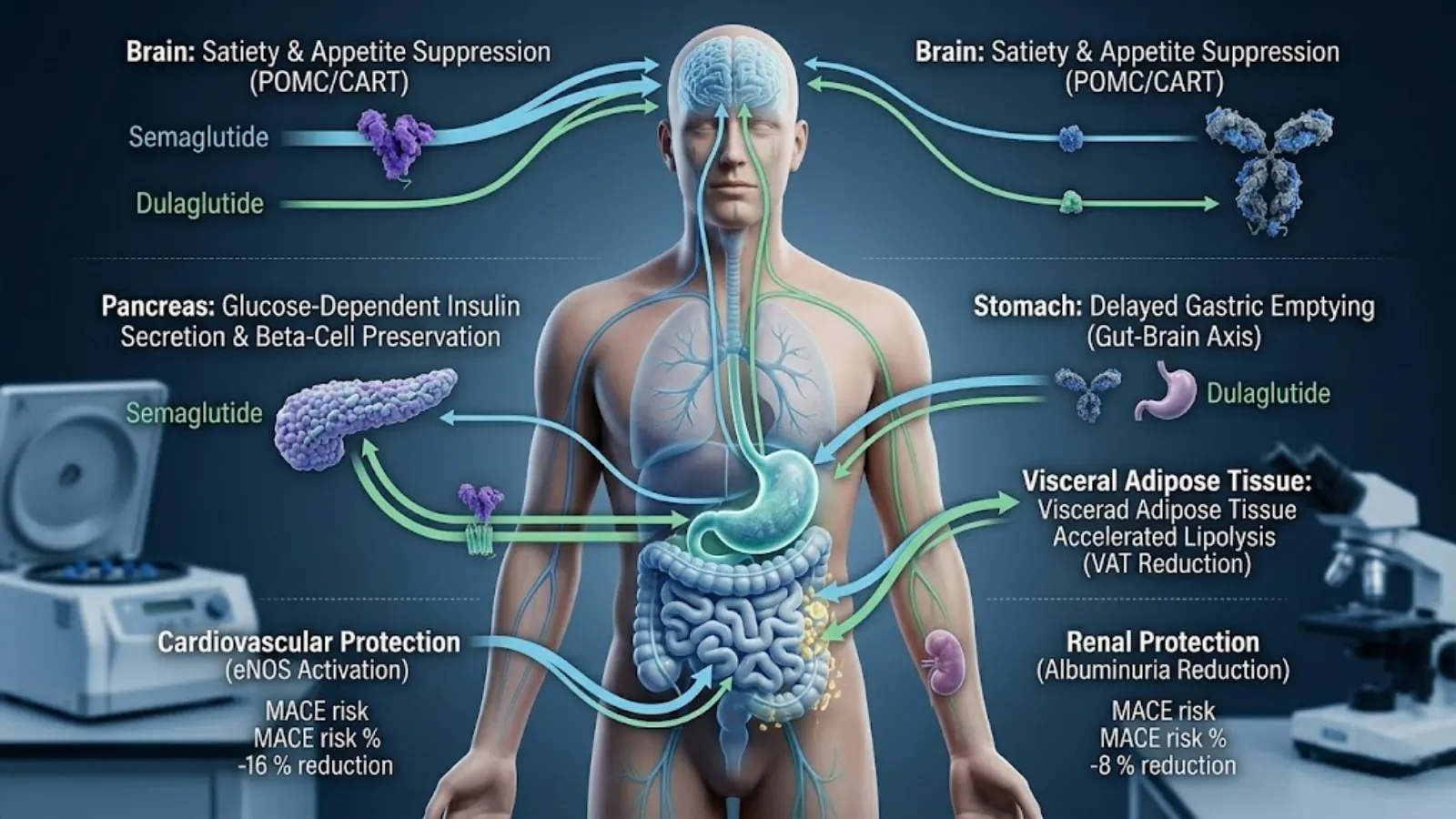 Systemic Reprogramming Map for GLP-1 Agonists