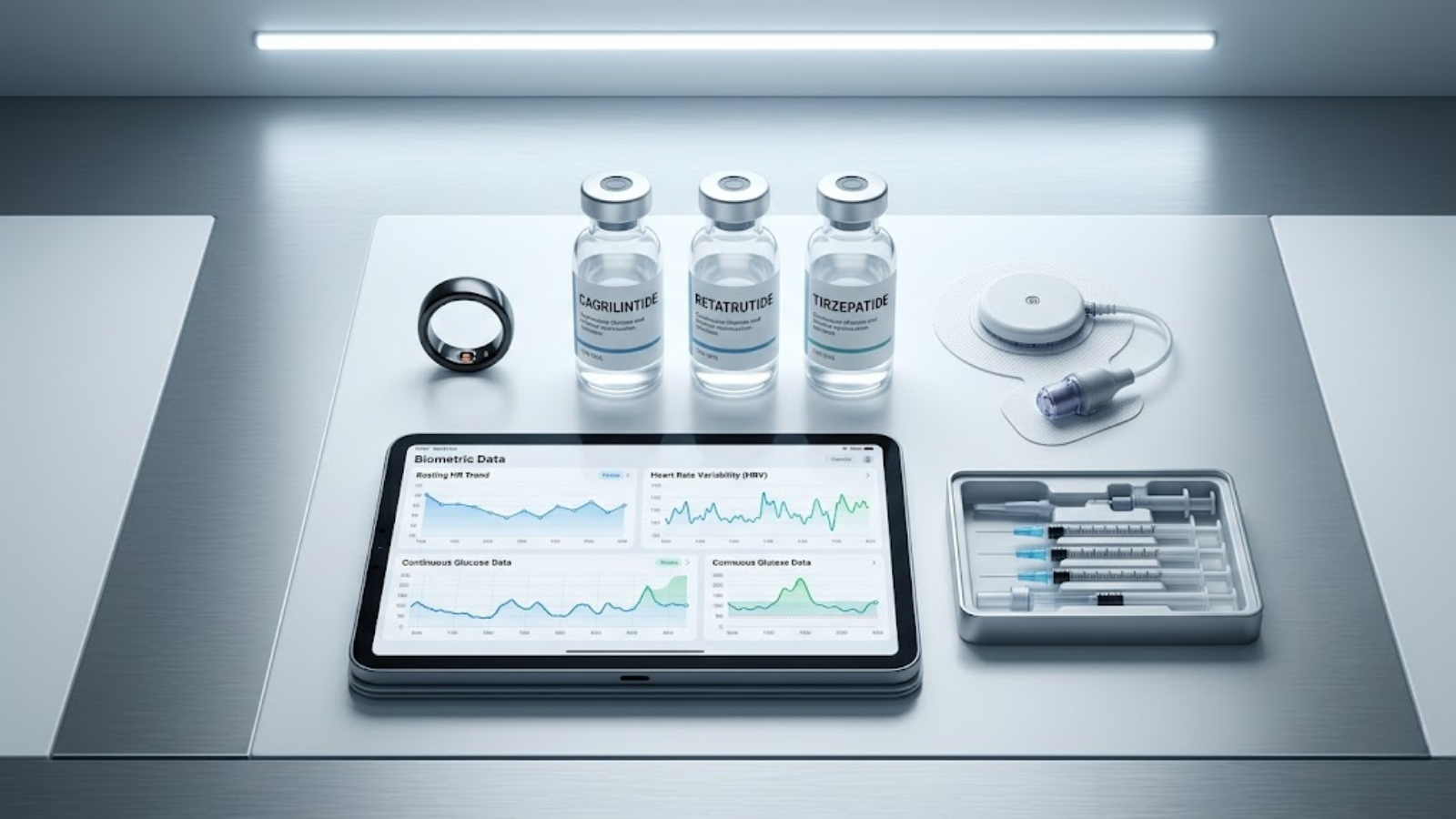 Advanced Biohacking and Medical Optimization Flat Lay