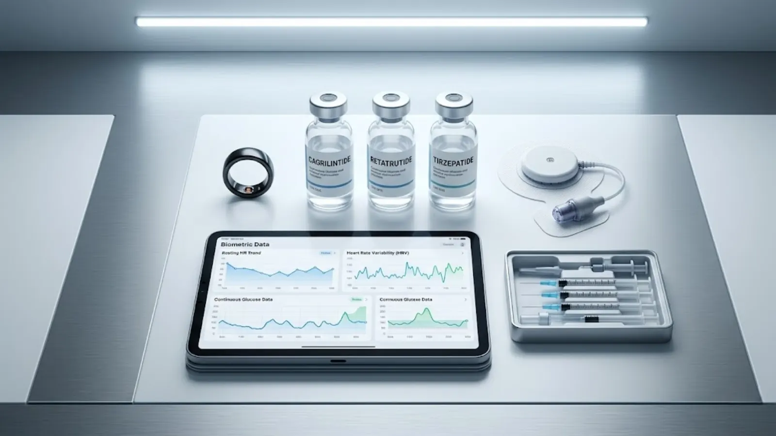 Advanced Biohacking and Medical Optimization Flat Lay